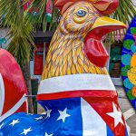 Galli cubani in Calle Ocho a Little Havana (Miami). Foto sul blog di viaggi dedicato al pop-culture tourism "Nerd in Spalla: viaggiatori poco seri"