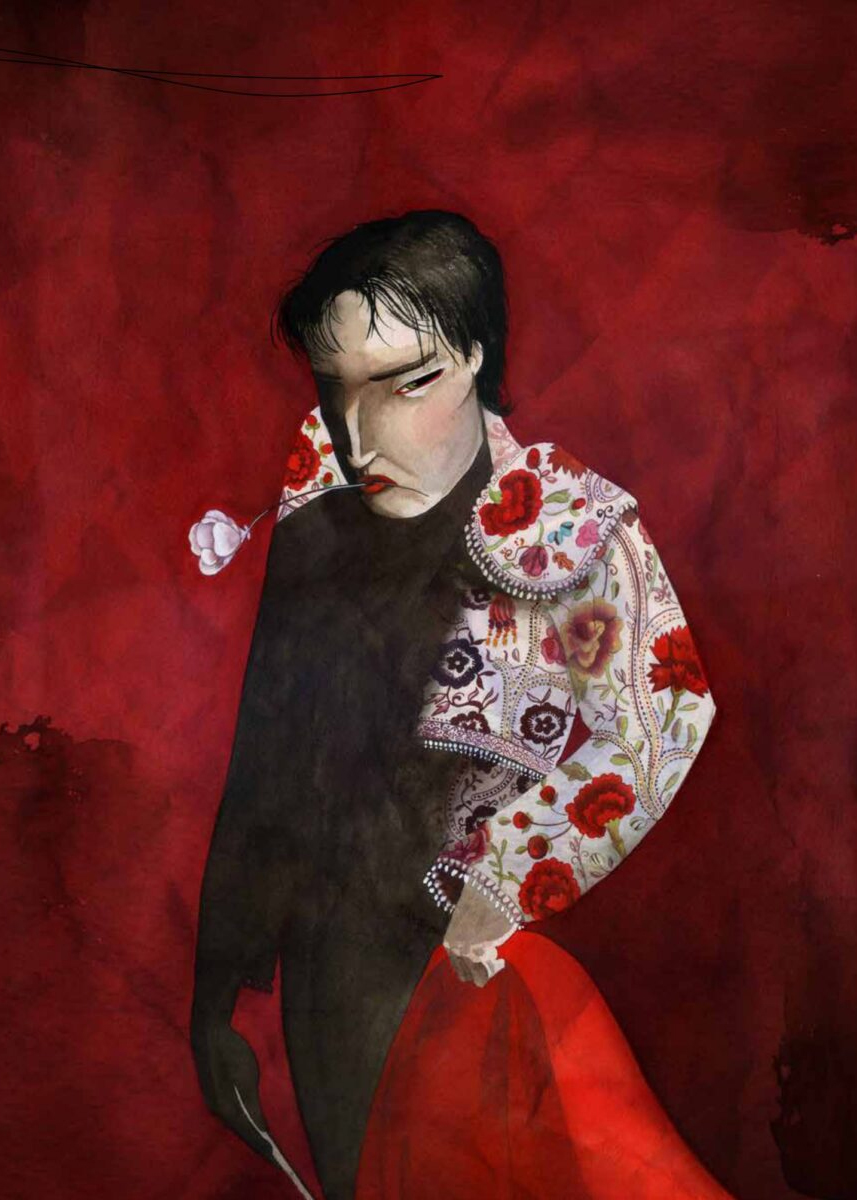 Il torero spagnolo Dr. Jekyll (o Mr. Hyde) nel libro illustrato 'J+H' di Marco Furlotti. Shopping consigliato dal blog di viaggi dedicato al pop-culture tourism 'Nerd in Spalla: viaggiatori poco seri'