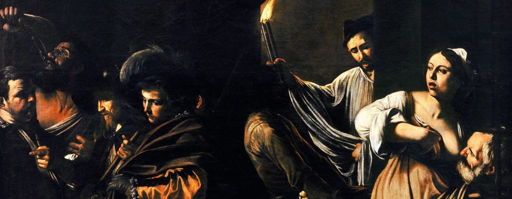 "Sette opere di misericordia" di Caravaggio (Michelangelo Merisi). Foto sul blog di viaggi "Nerd in Spalla: viaggiatori poco seri" dedicato al pop culture tourism