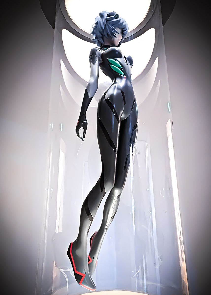 Rei Ayanami all'Eva Crossing Expo dedicata a Neon Genesis Evangelion in Giappone. Foto sul blog di viaggi "Nerd in Spalla".