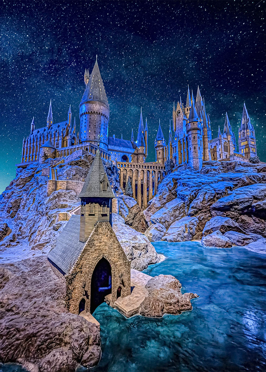 Plastico di Hogwarts all'Harry Potter Studio Tour di Tokyo. Foto sul blog di viaggi "Nerd in Spalla: viaggiatori poco seri"