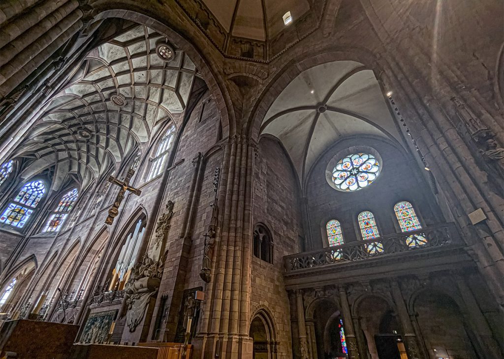 Navata della cattedrale di Friburgo in Brisgovia (Germania). Foto su "Nerd in Spalla: viaggiatori poco seri".