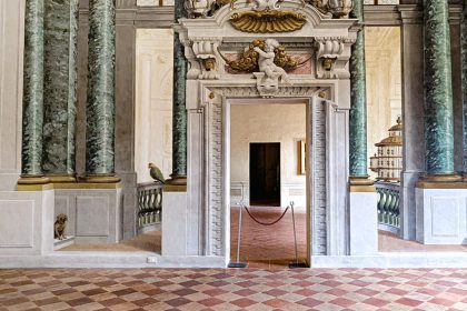 Trompe l'oeil al Palazzo Ducale di Sassuolo nella Sala delle Guardie. Foto sul blog di viaggi: "Nerd in Spalla: viaggiatori poco seri".