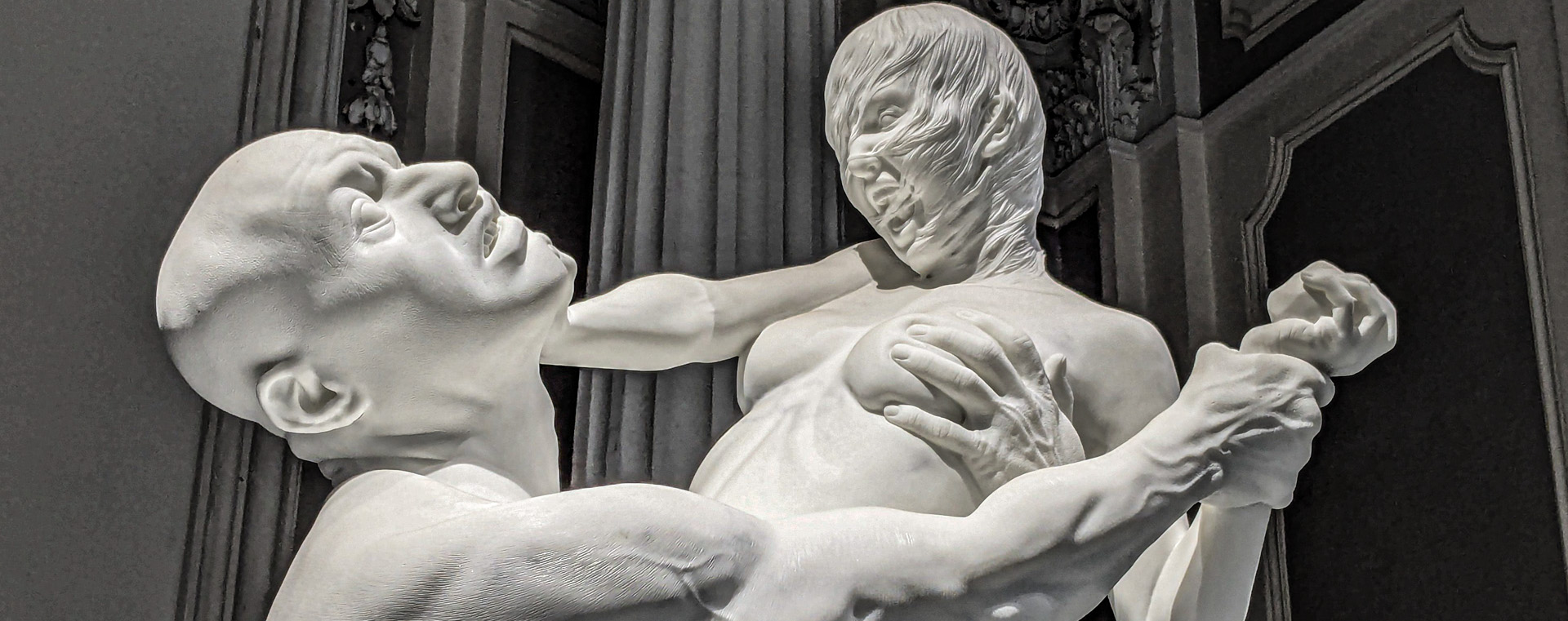 "Aiace & Cassandra" allo Jago Museum nel rione Sanità di Napoli. Foto sul blog di viaggi "Nerd in Spalla: viaggiatori poco seri".