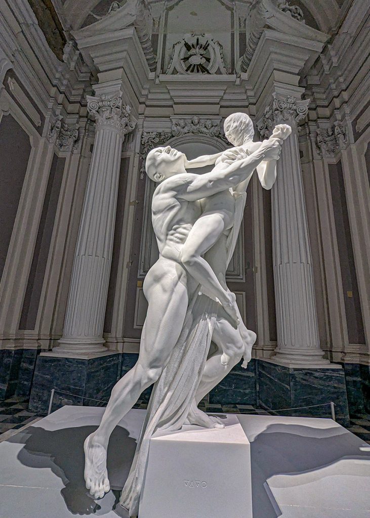 "Aiace & Cassandra" allo Jago Museum nel rione Sanità di Napoli. Foto sul blog di viaggi "Nerd in Spalla: viaggiatori poco seri".