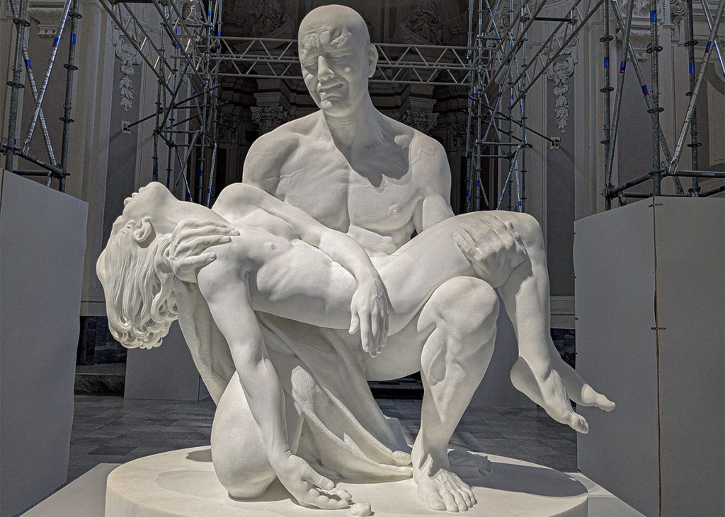 La "Pietà" allo Jago Museum nel rione Sanità di Napoli. Foto sul blog di viaggi "Nerd in Spalla: viaggiatori poco seri".