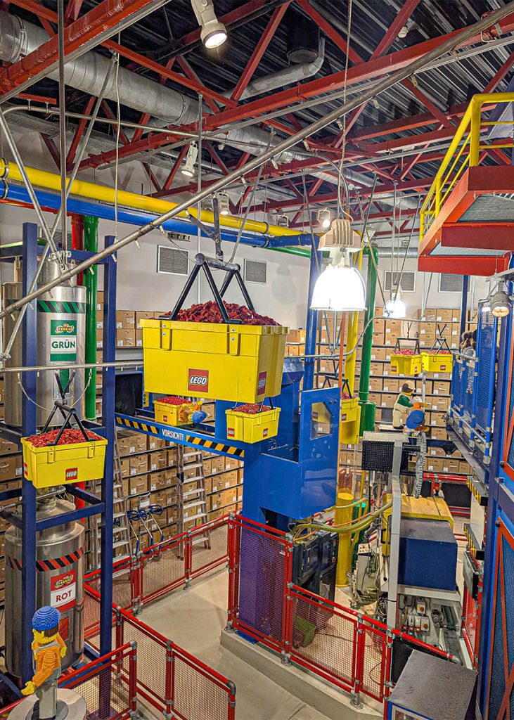 La LEGO Fabrik di Legoland Deutschland. Foto sul blog di viaggi "Nerd in Spalla" dedicato alla cultura pop.