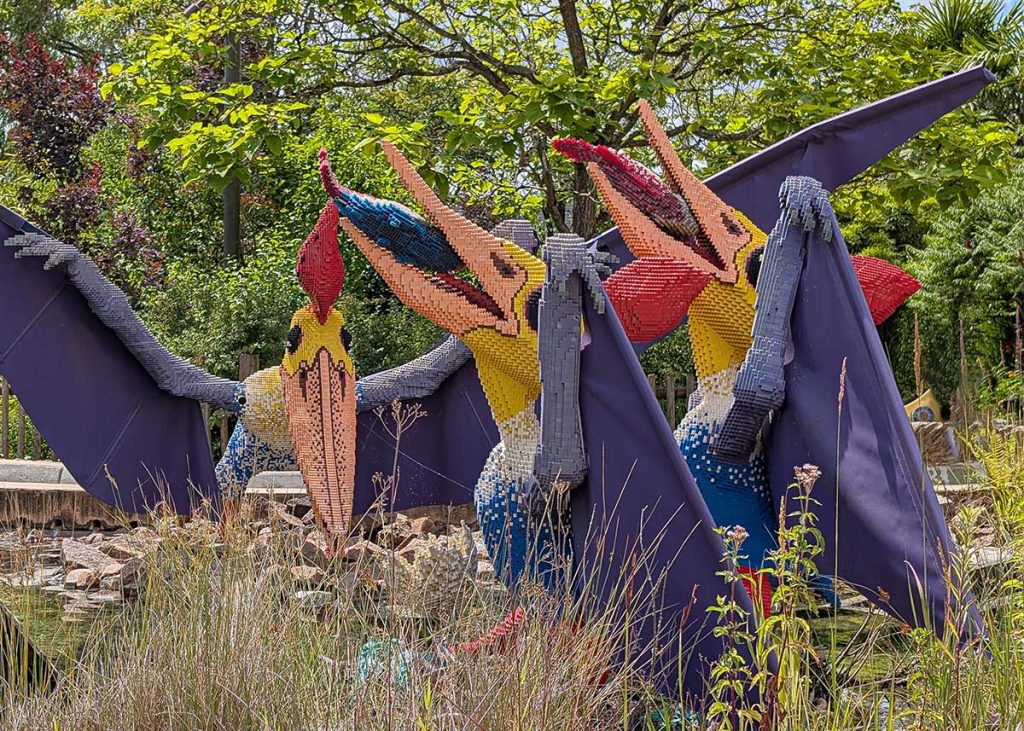 Pterodattili in LEGO a Legoland Deutschland. Foto sul blog di viaggi "Nerd in Spalla" dedicato alla cultura pop.