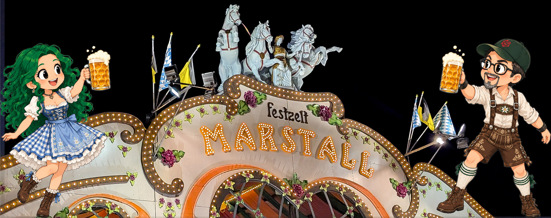Tendone Marstall Festzelt all'Oktoberfest di Monaco di Baviera sul blog di viaggi "Nerd in Spalla".